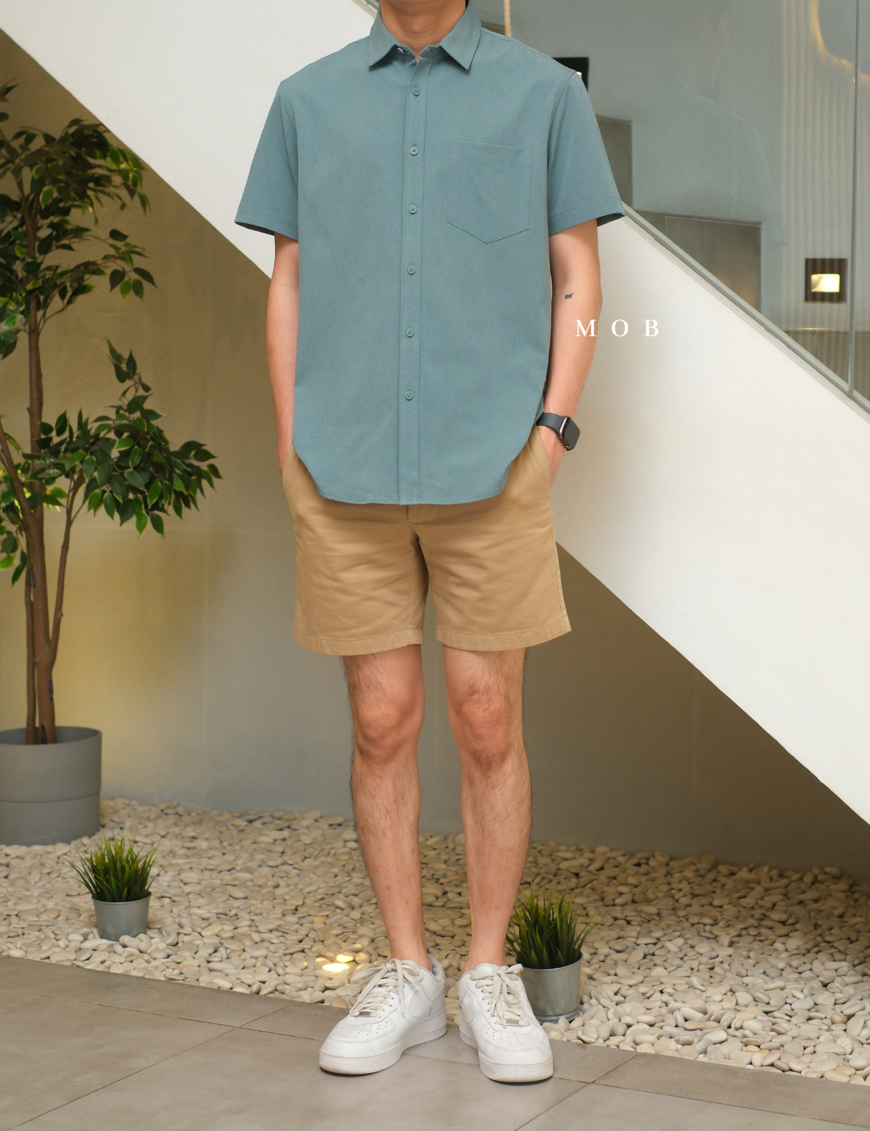 FLXSSS01001C Slim Performance SS Shirt Sage Green