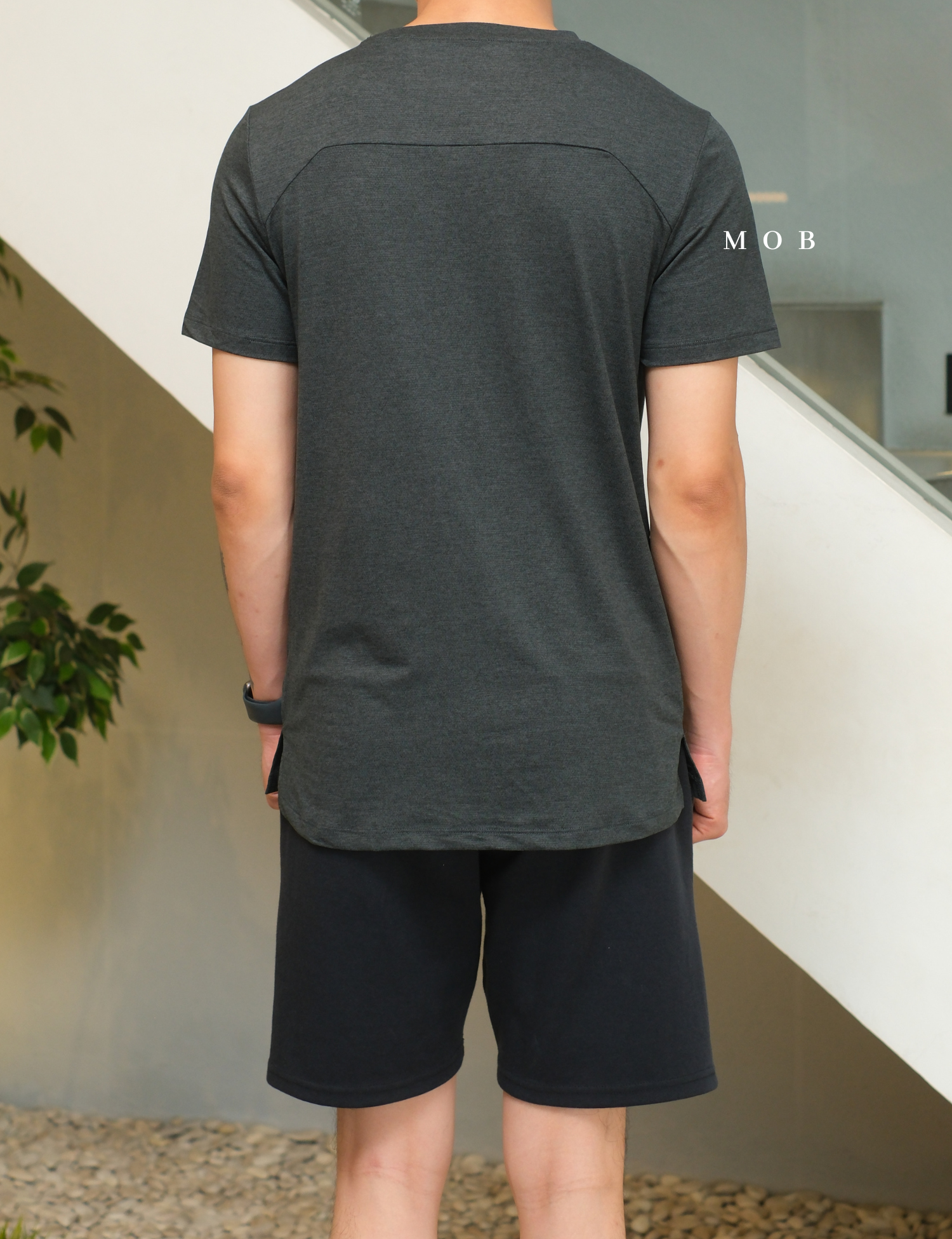 AKSST01003 Active SS Tee DARK GREY Misty