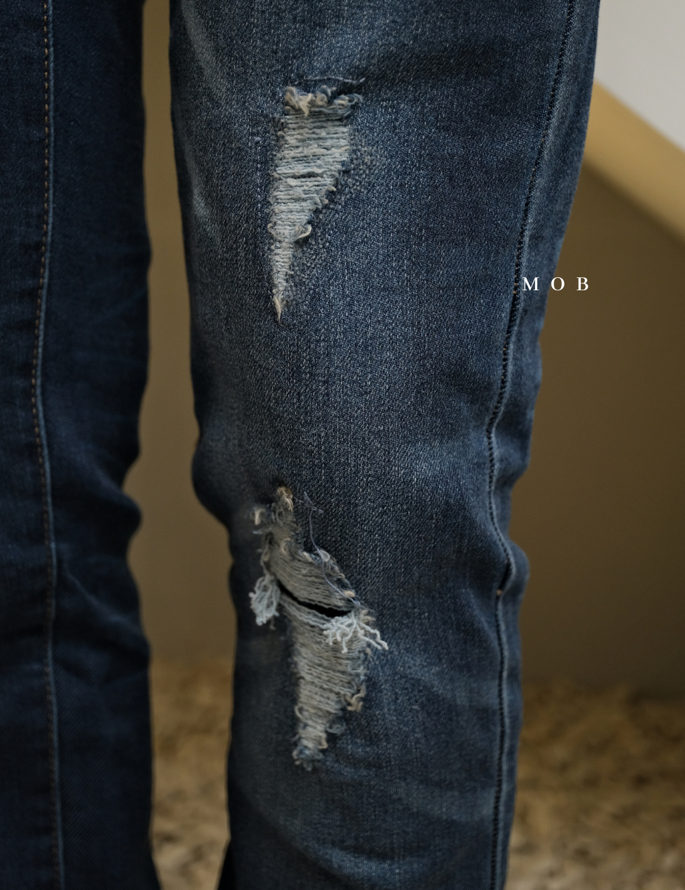 ARPT05002 Skinny Performance Ripped Jeans Blue