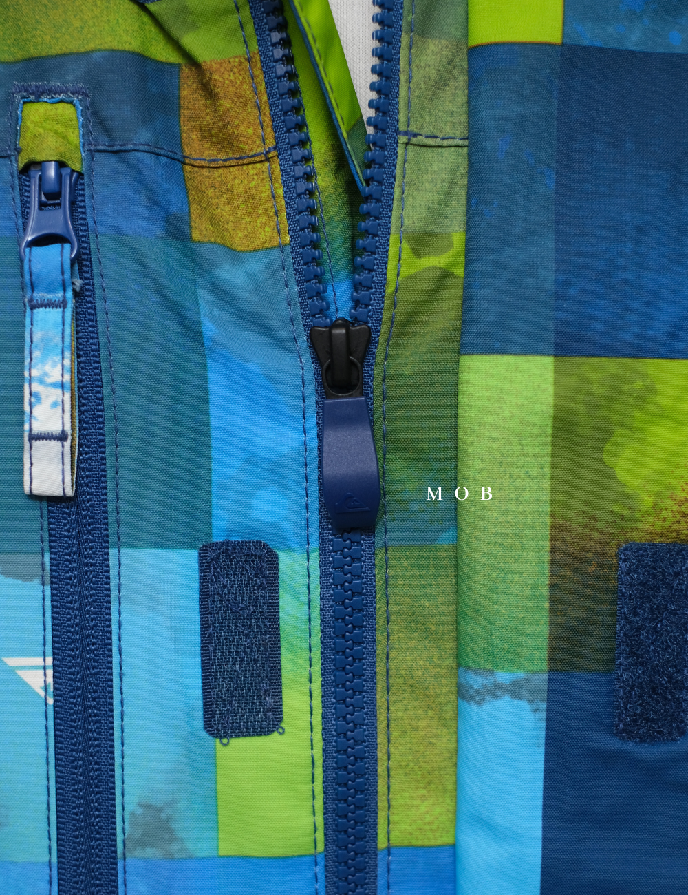 QSWP04010 Mission Snow Jacket Blue Sulphur Icey Check