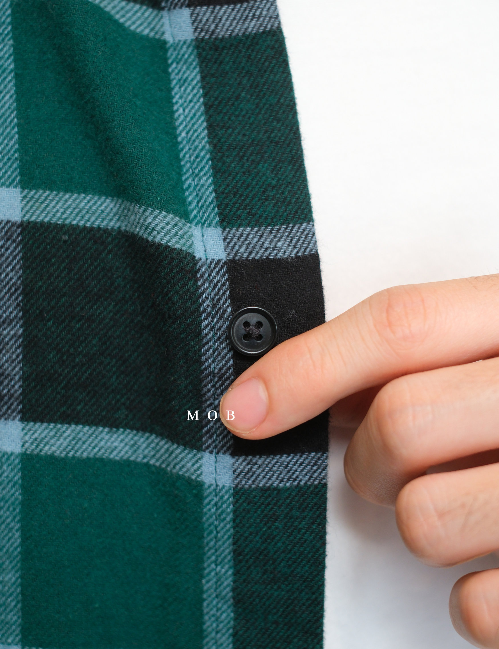 CNBLSS01001 Flannel LS Shirt Green Black Plaid
