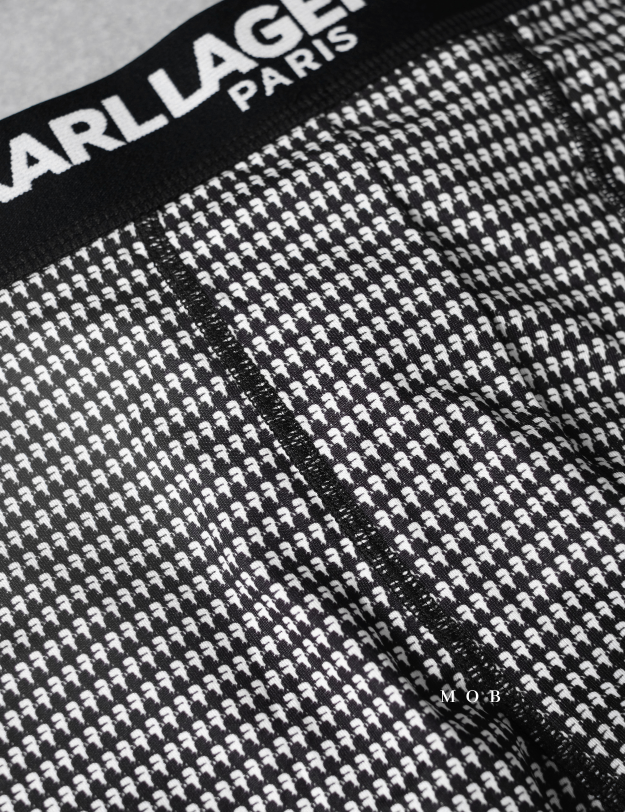 KRLB01011 Paris Small Iconic Logo Boxer Black White