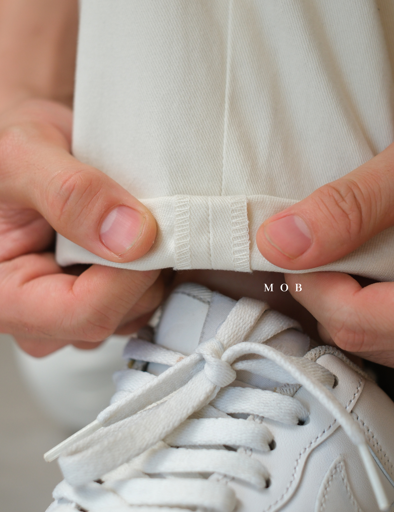 GFPT04002 Comfort Slim Pants Off White
