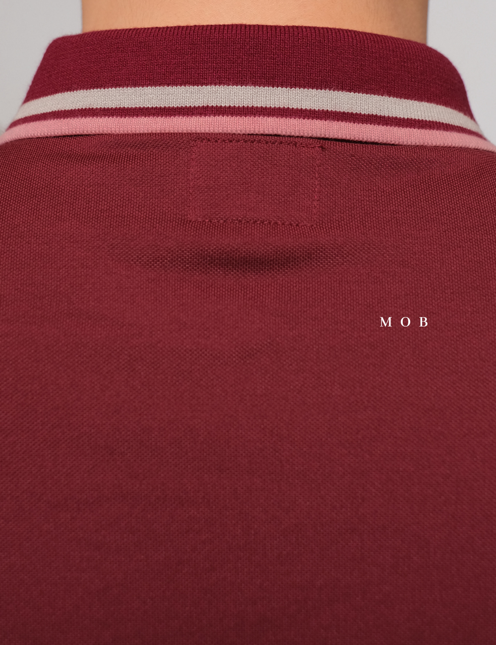 GSSPS01001G Pique Triangle Logo Polo Maroon