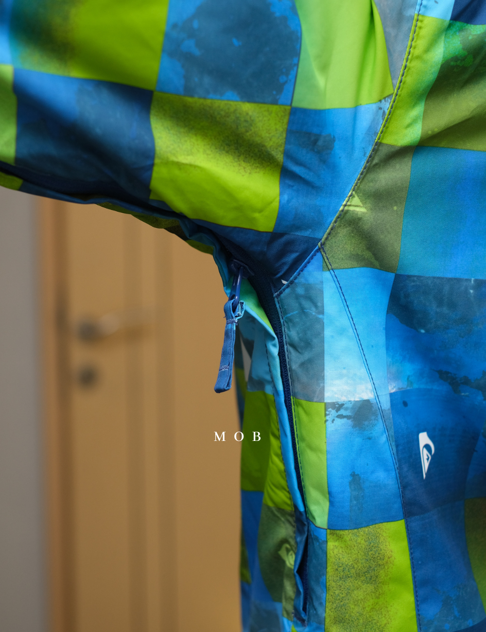 QSWP04010 Mission Snow Jacket Blue Sulphur Icey Check