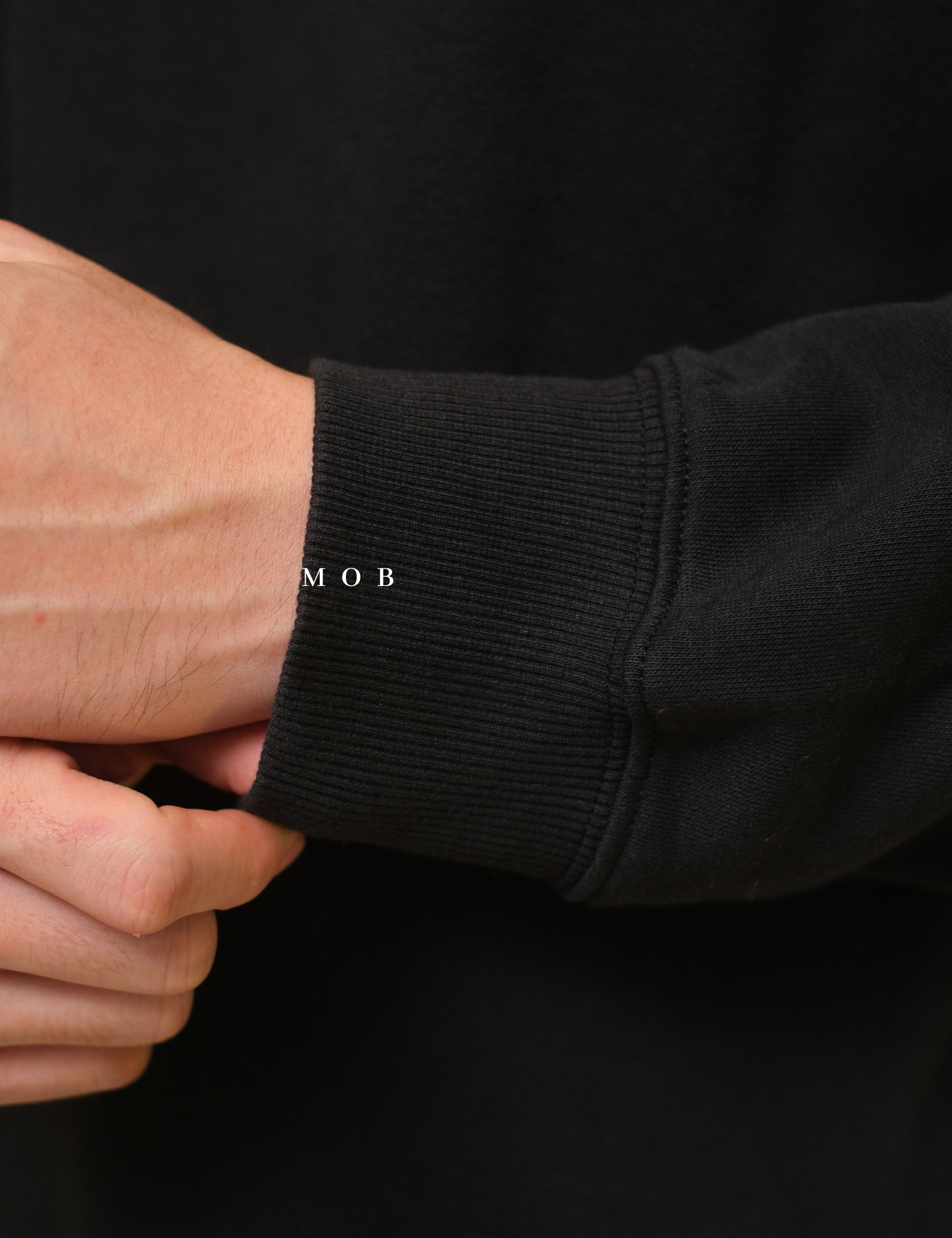 STSW05001C Basic 1/4 Zip Sweatshirt Black