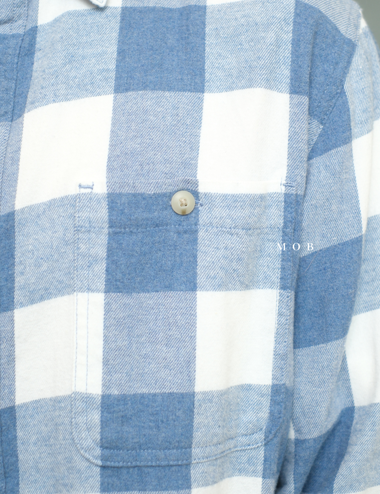 SNMLSS01005B Super Soft Flannel LS Shirt Blue White Plaid