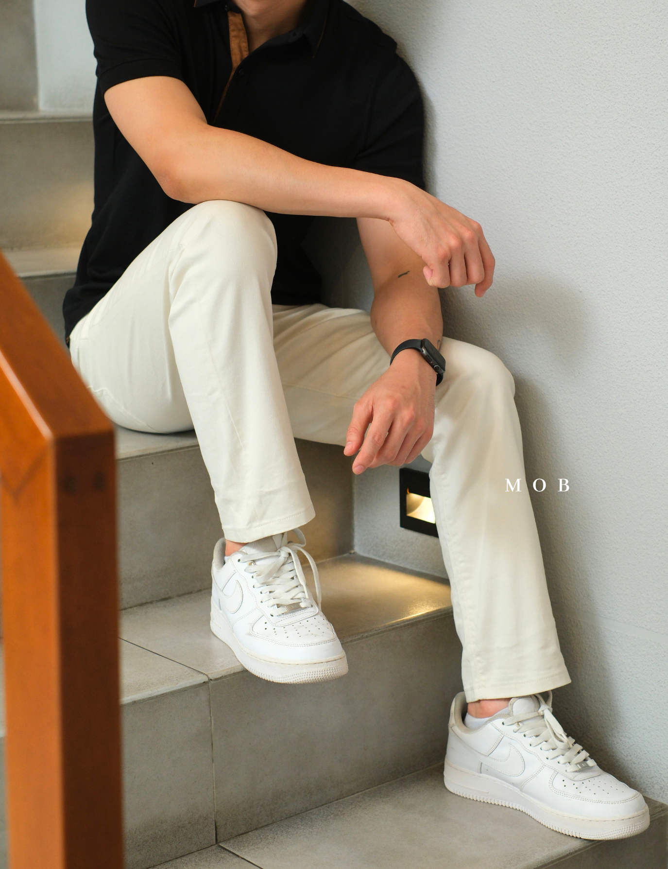 GFPT04002 Comfort Slim Pants Off White