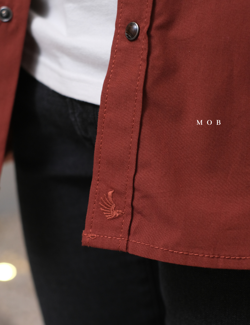 CJLSS02001 Fired Up Solid Terracotta LS Shirt