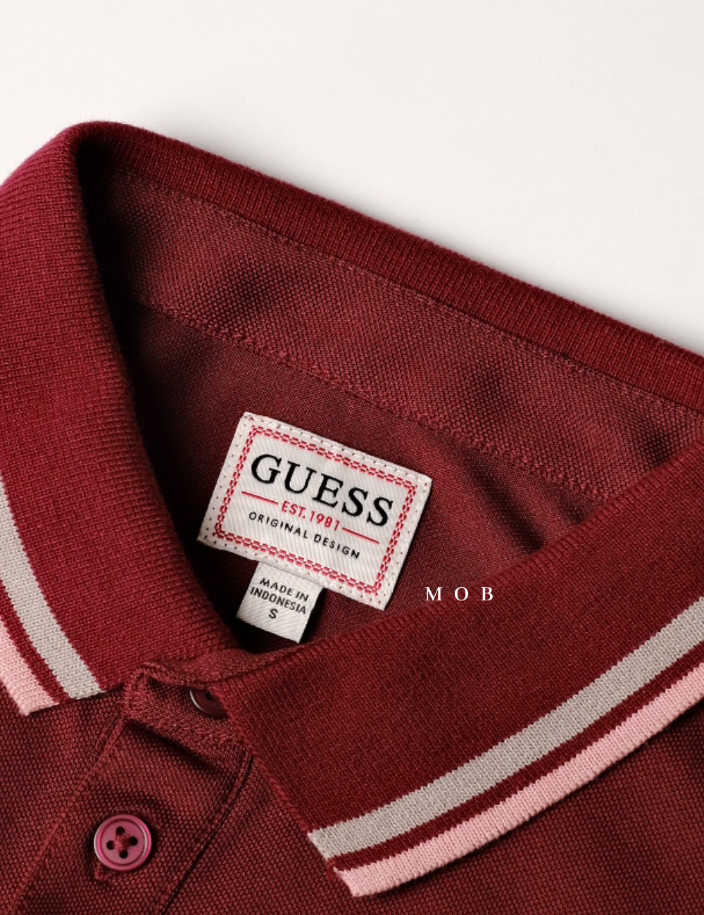 GSSPS01001G Pique Triangle Logo Polo Maroon