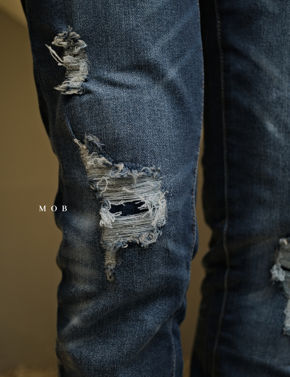 ARPT05002 Skinny Performance Ripped Jeans Blue