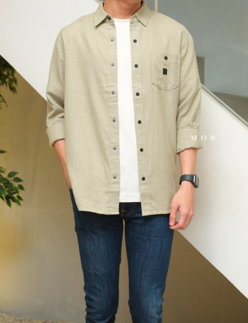 Image of ROALSS02002A Nordsman Flannel LS Shirt Sage Green Misty