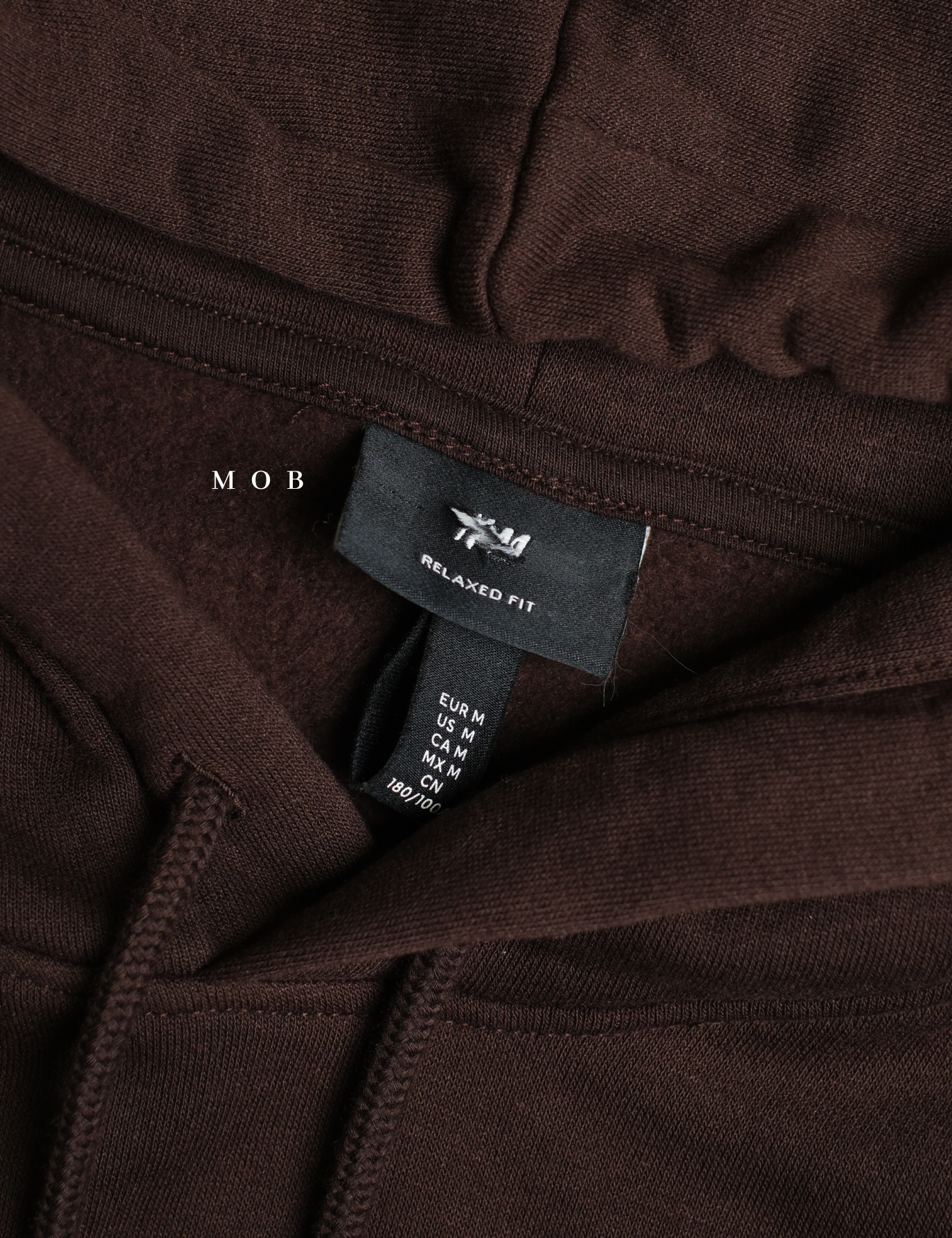 HMHOD03001E RELAXED FIT Pullover Hoodie Dark Choco