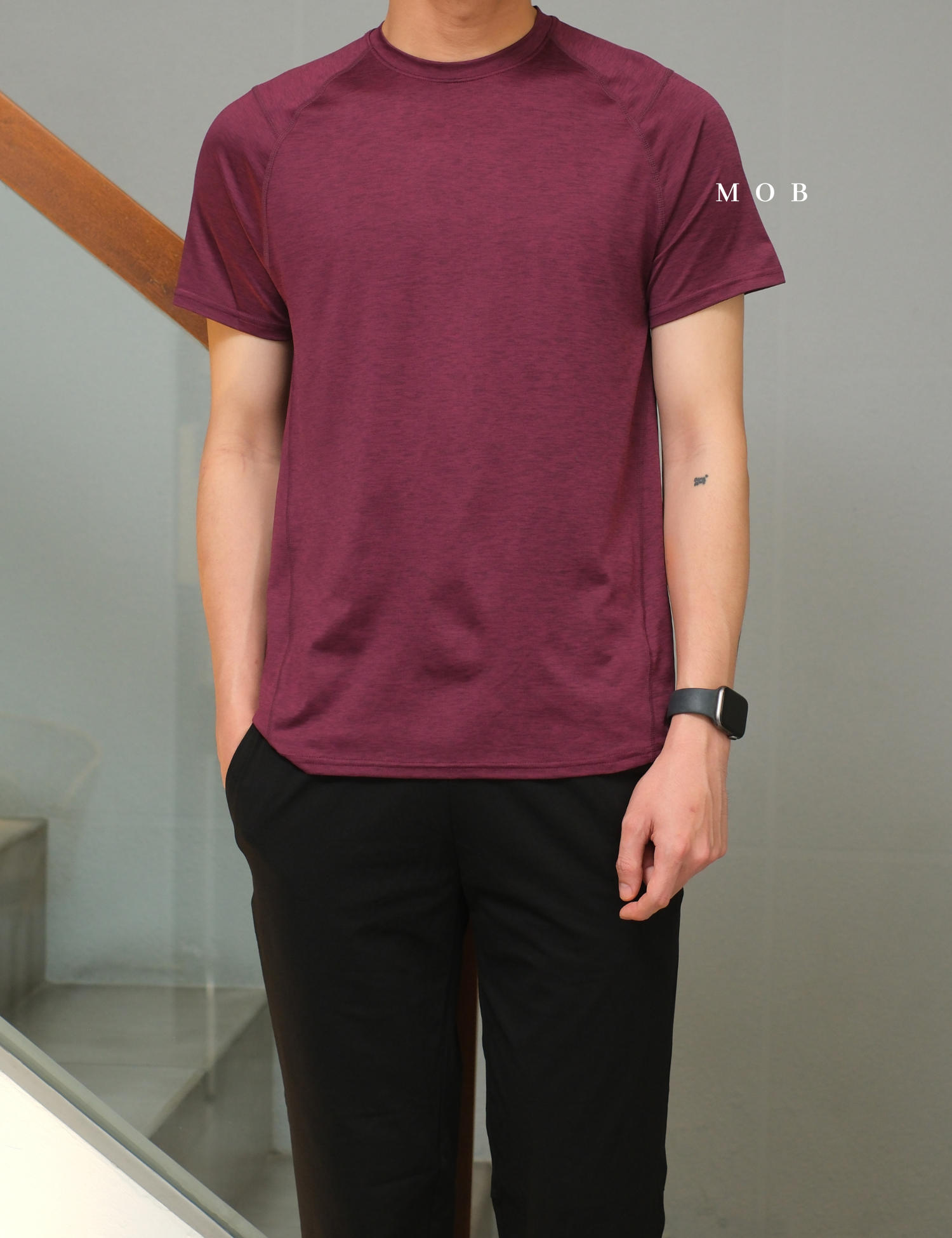 HMSST02001A DryMove SS Tee Purple Misty
