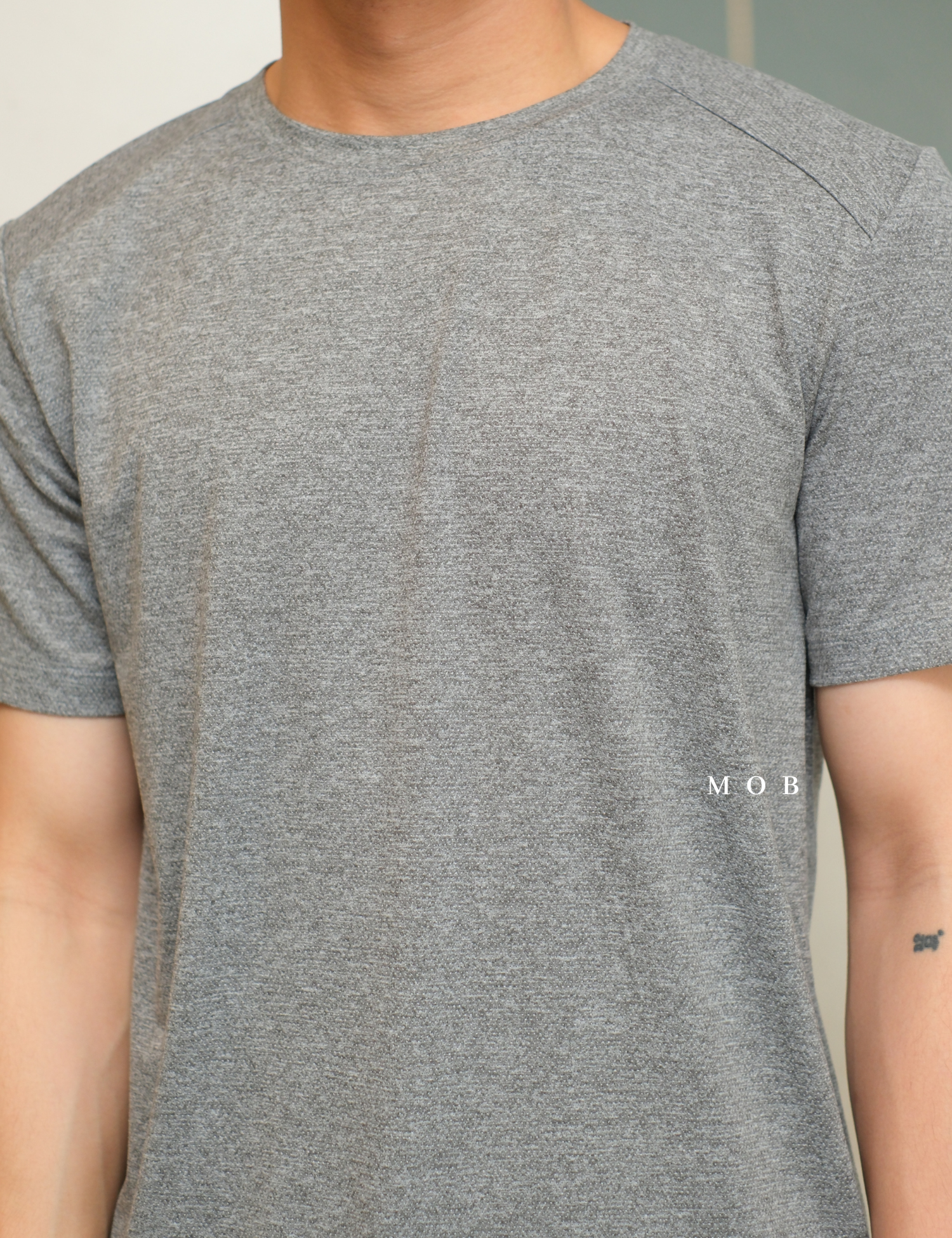 AKSST01002 Active SS Tee Grey Misty
