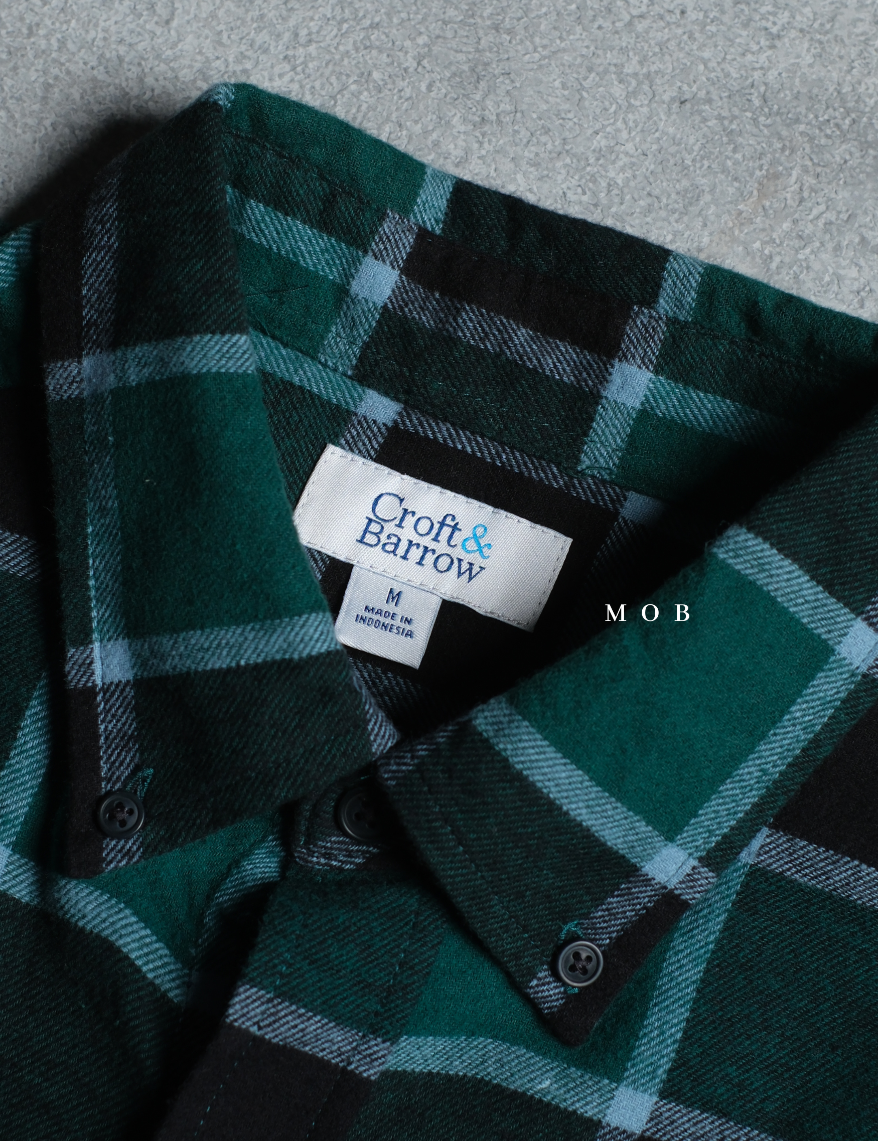 CNBLSS01001 Flannel LS Shirt Green Black Plaid