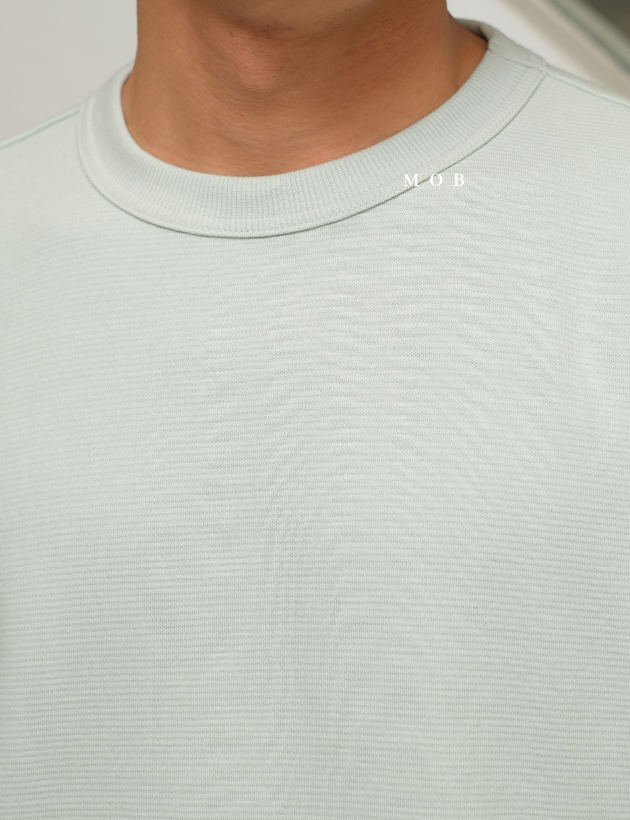 MODSST01002C Oversized Ottoman Knit Rib SS Tee Mint