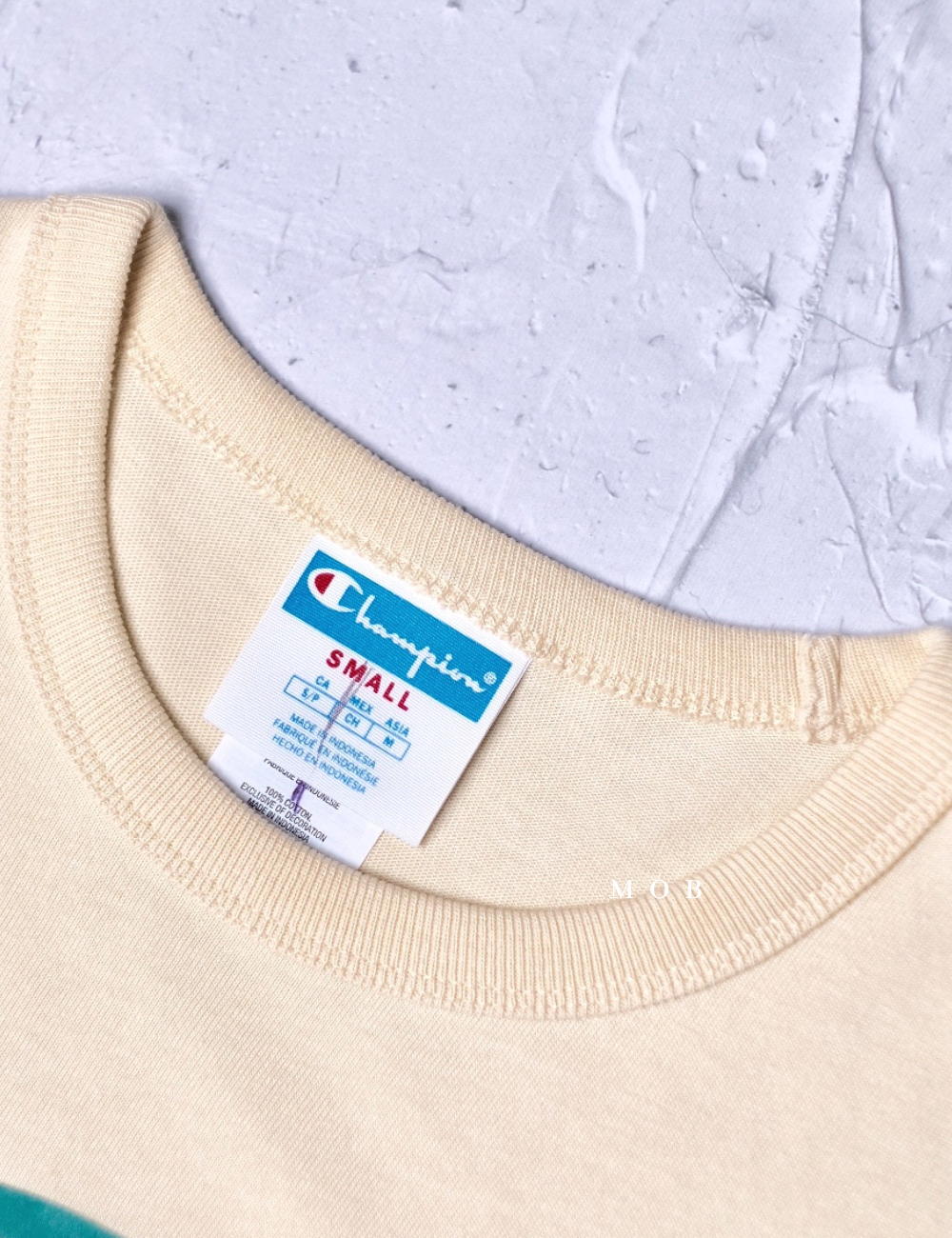 CHMPSST2004B Heritage Double Script Logo SS Tee Beige