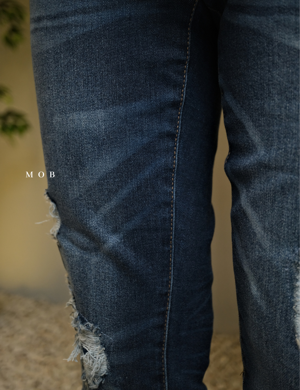 ARPT05002 Skinny Performance Ripped Jeans Blue