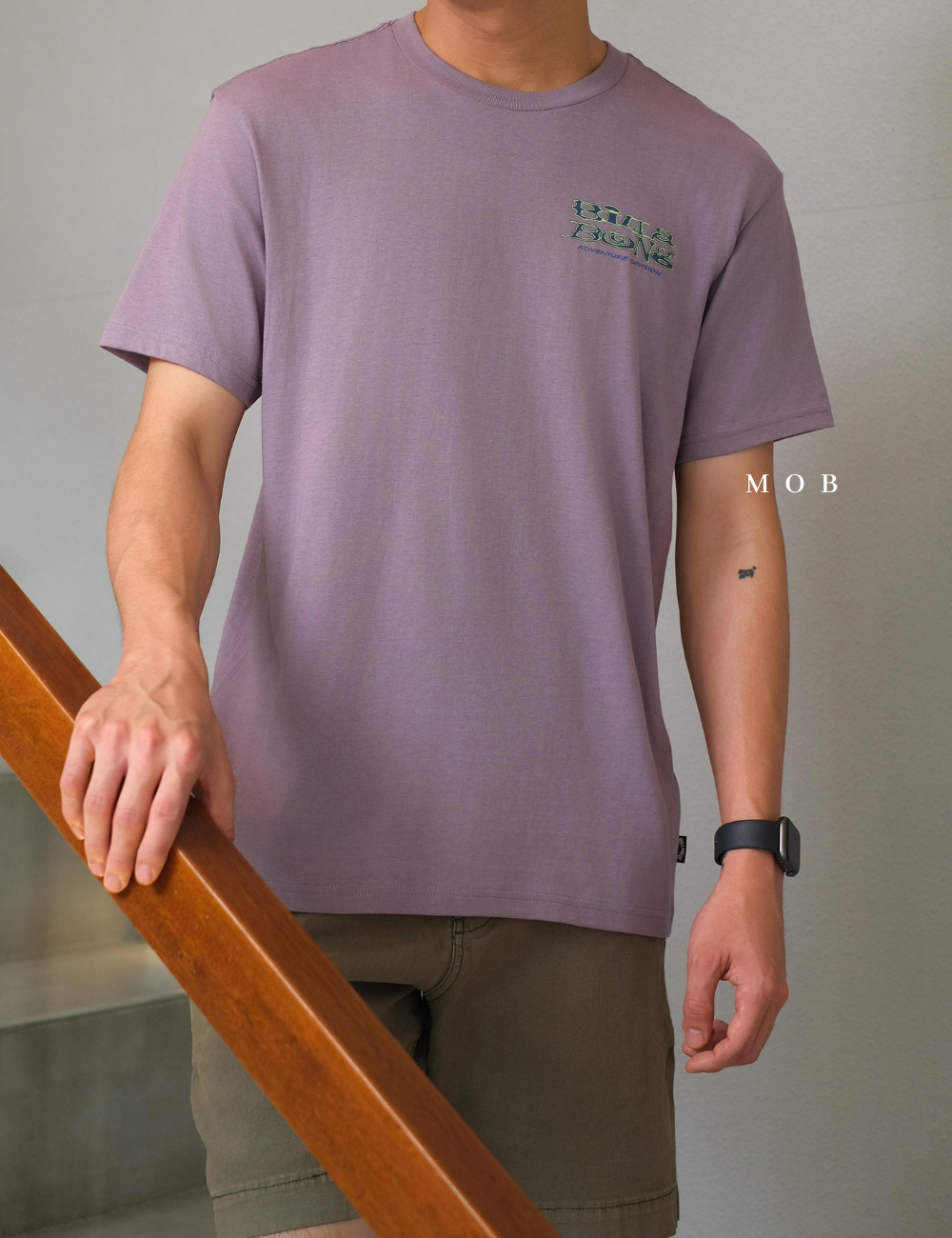 BILLSST02009 Boys Lizard Purple Ash SS Tee