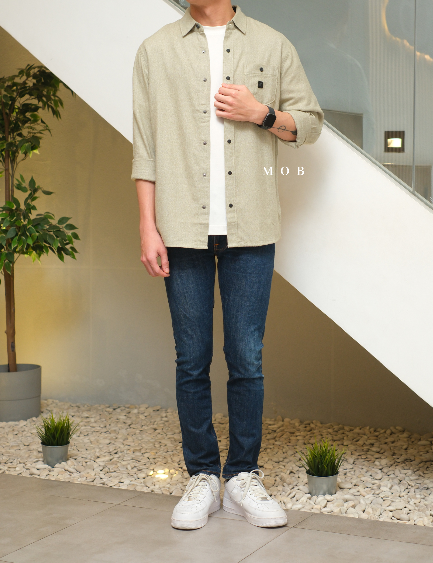 ROALSS02002A Nordsman Flannel LS Shirt Sage Green Misty