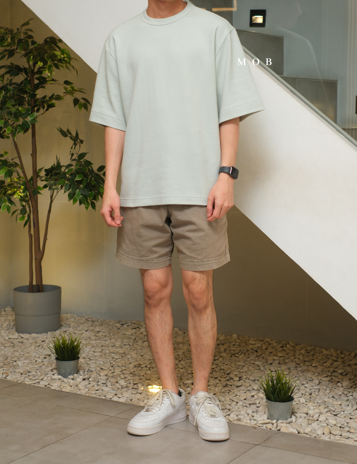 MODSST01002C Oversized Ottoman Knit Rib SS Tee Mint