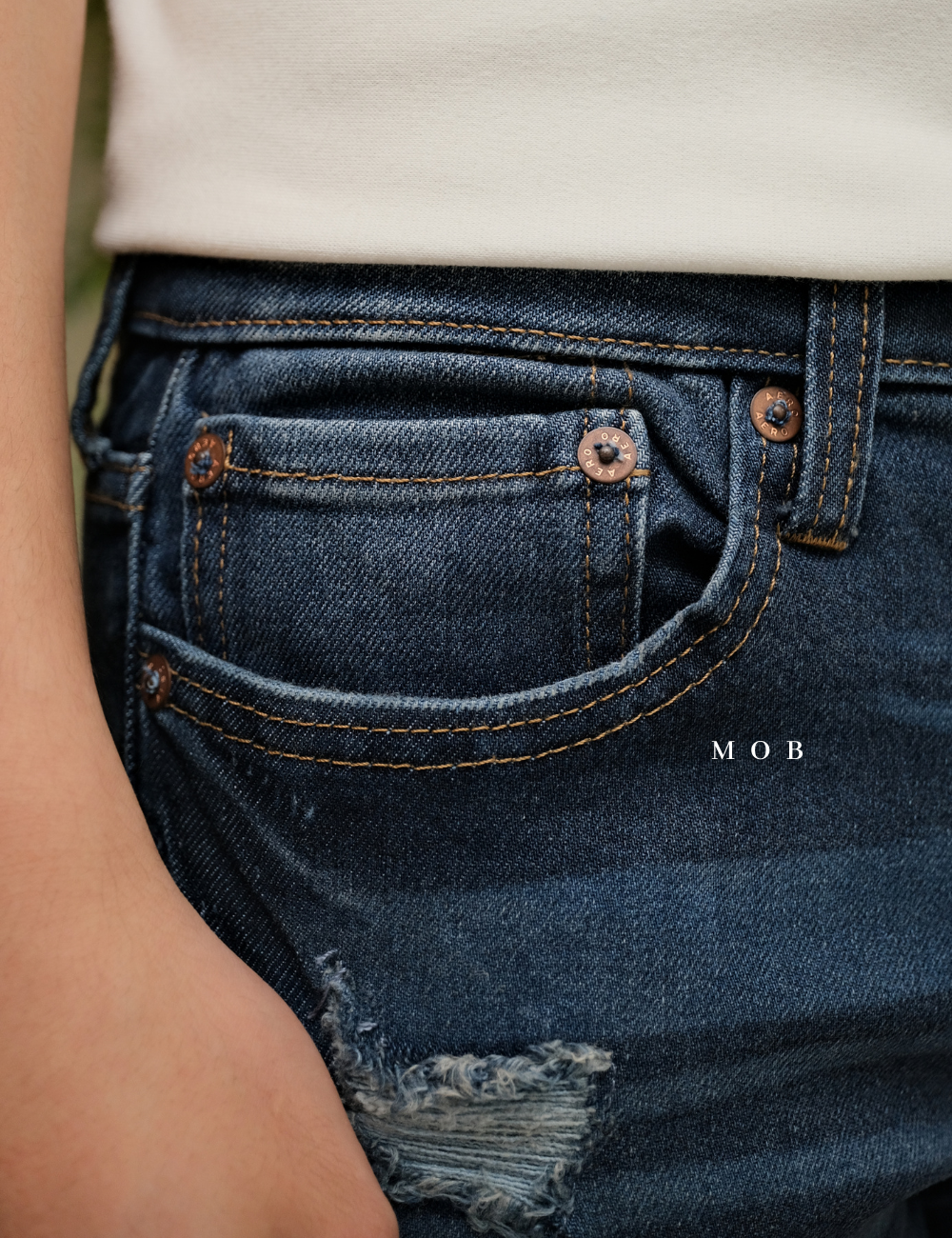 ARPT05002 Skinny Performance Ripped Jeans Blue