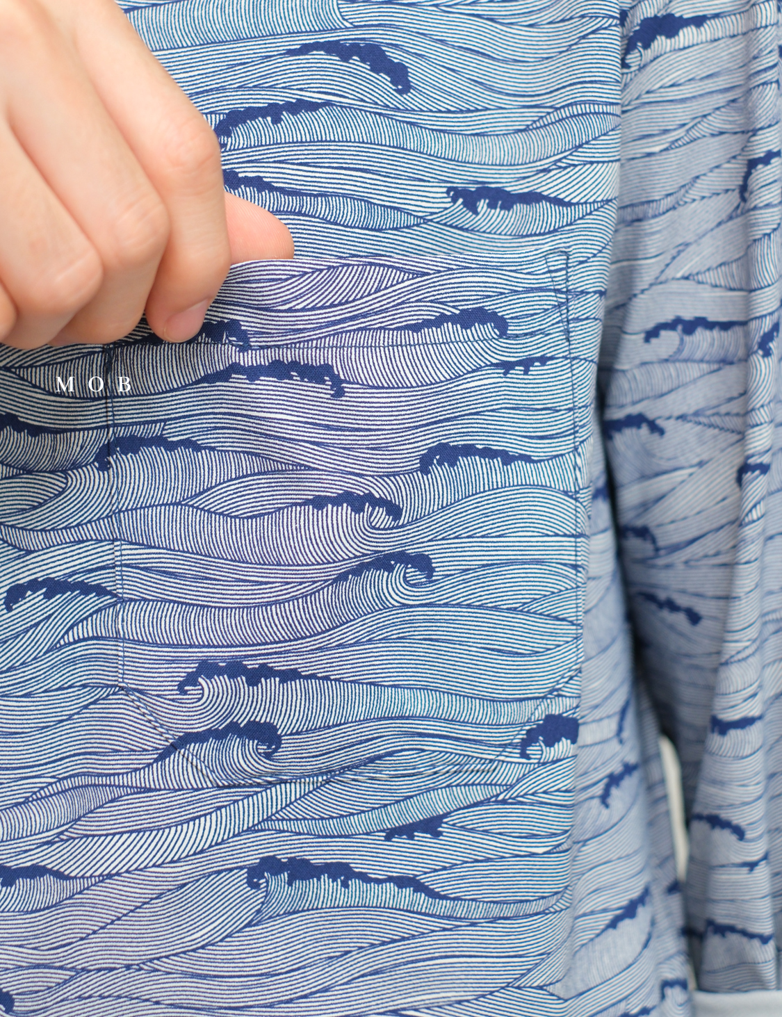 TORLSS01008 Printed LS Shirt Navy Wave