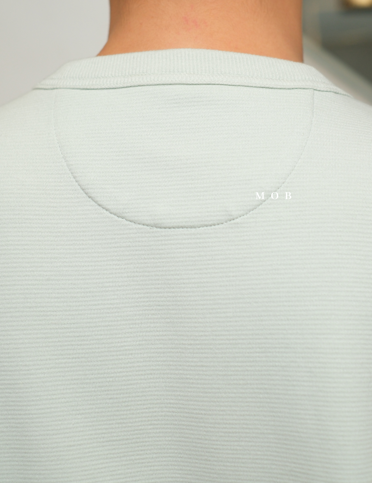 MODSST01002C Oversized Ottoman Knit Rib SS Tee Mint