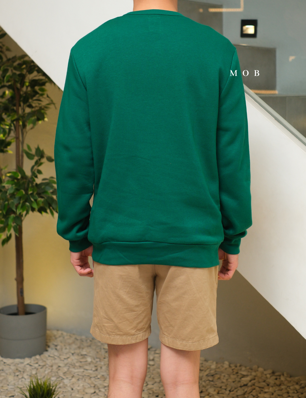 GPSW01001B Retro Logo Sweatshirt Dark Green