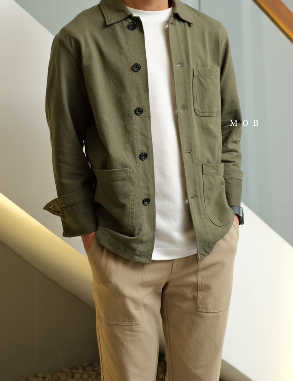 UNQJ01001A Work Jacket Olive
