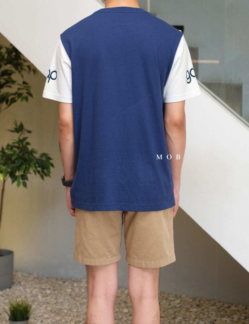 GPSST1901 Colorblock Logo SS Tee Blue