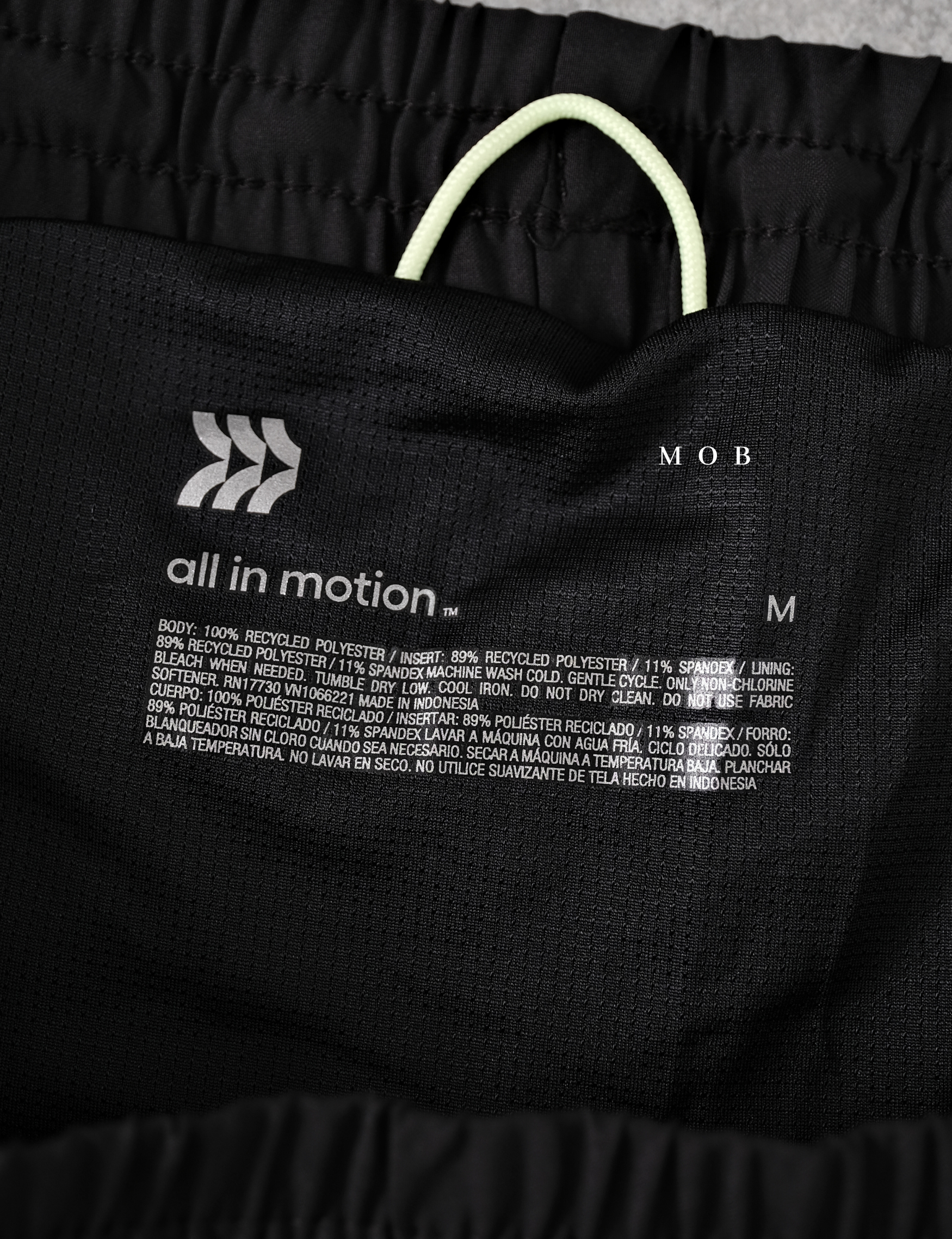 AIMSR02003 2 in 1 Shorts 9" Black