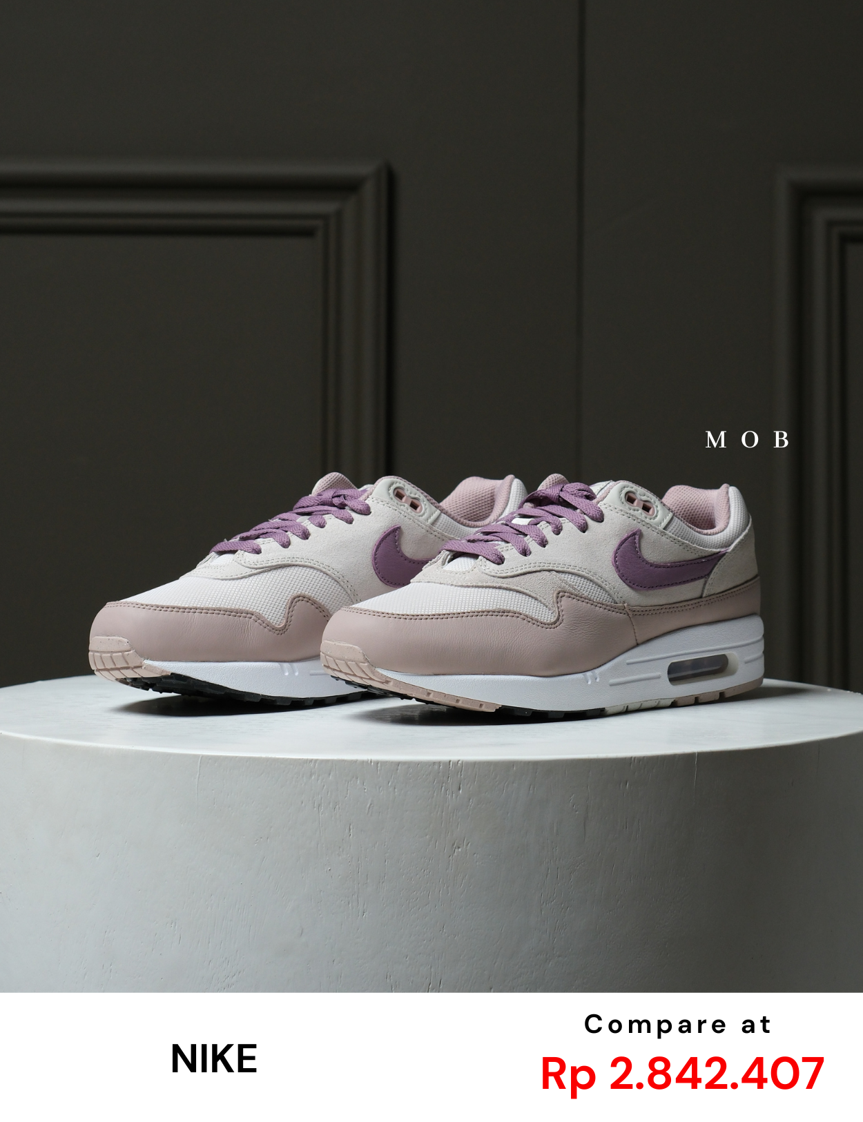 NKSSH03011 Air Max 1 SC Shoes Light Bone Violet