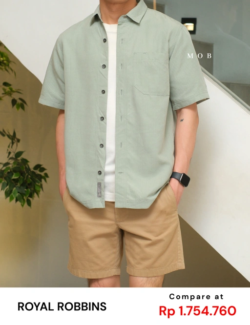 Image of RRBSSS01001G Desert Pucker Dry SS Shirt Mint