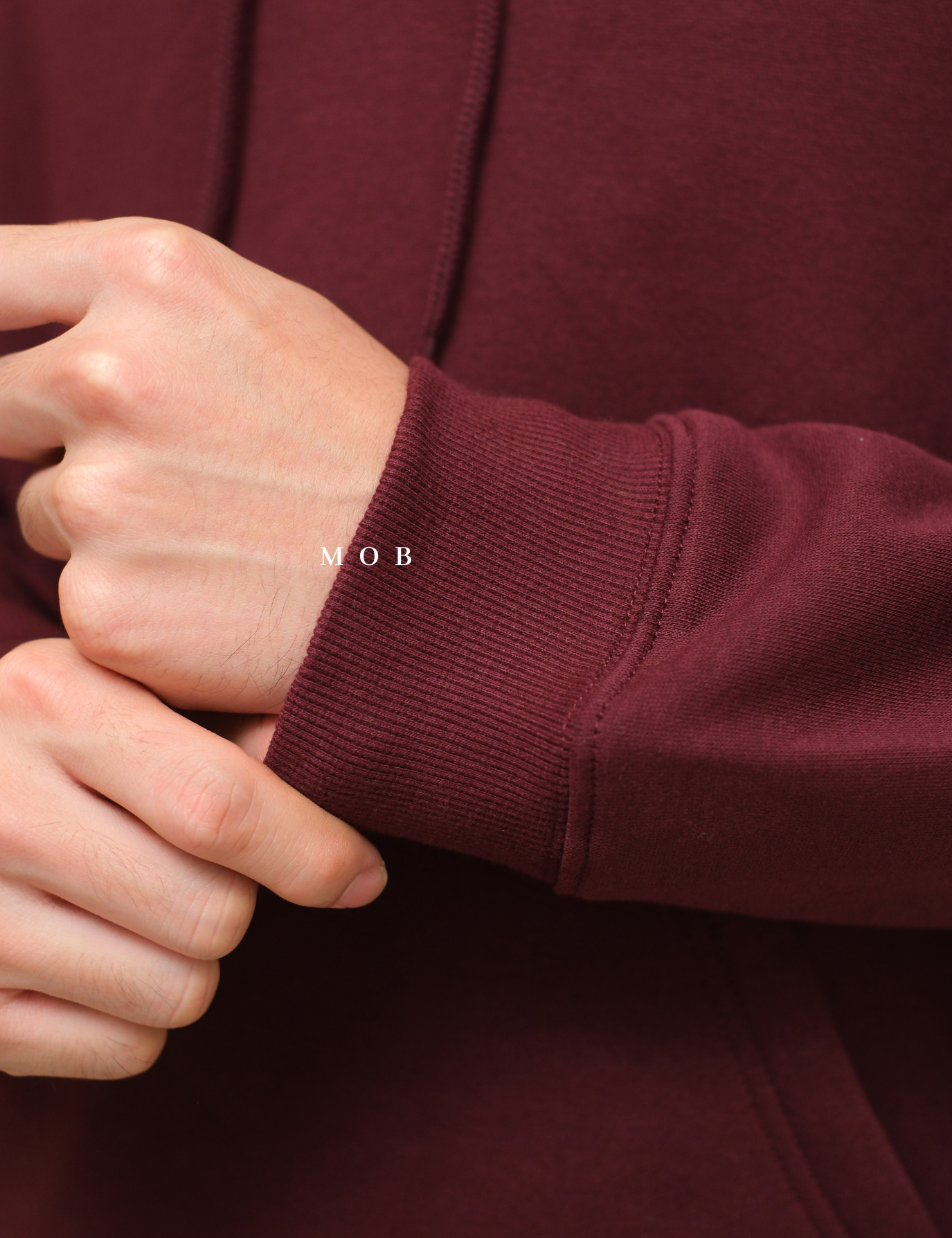 HMHOD03001F RELAXED FIT Pullover Hoodie Maroon