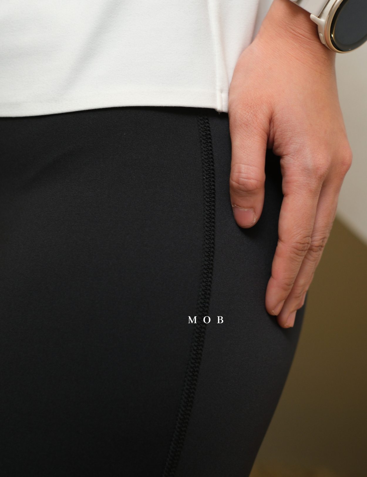 ARPT1404A Flare Flex Crossover High Rise Legging Pants Black