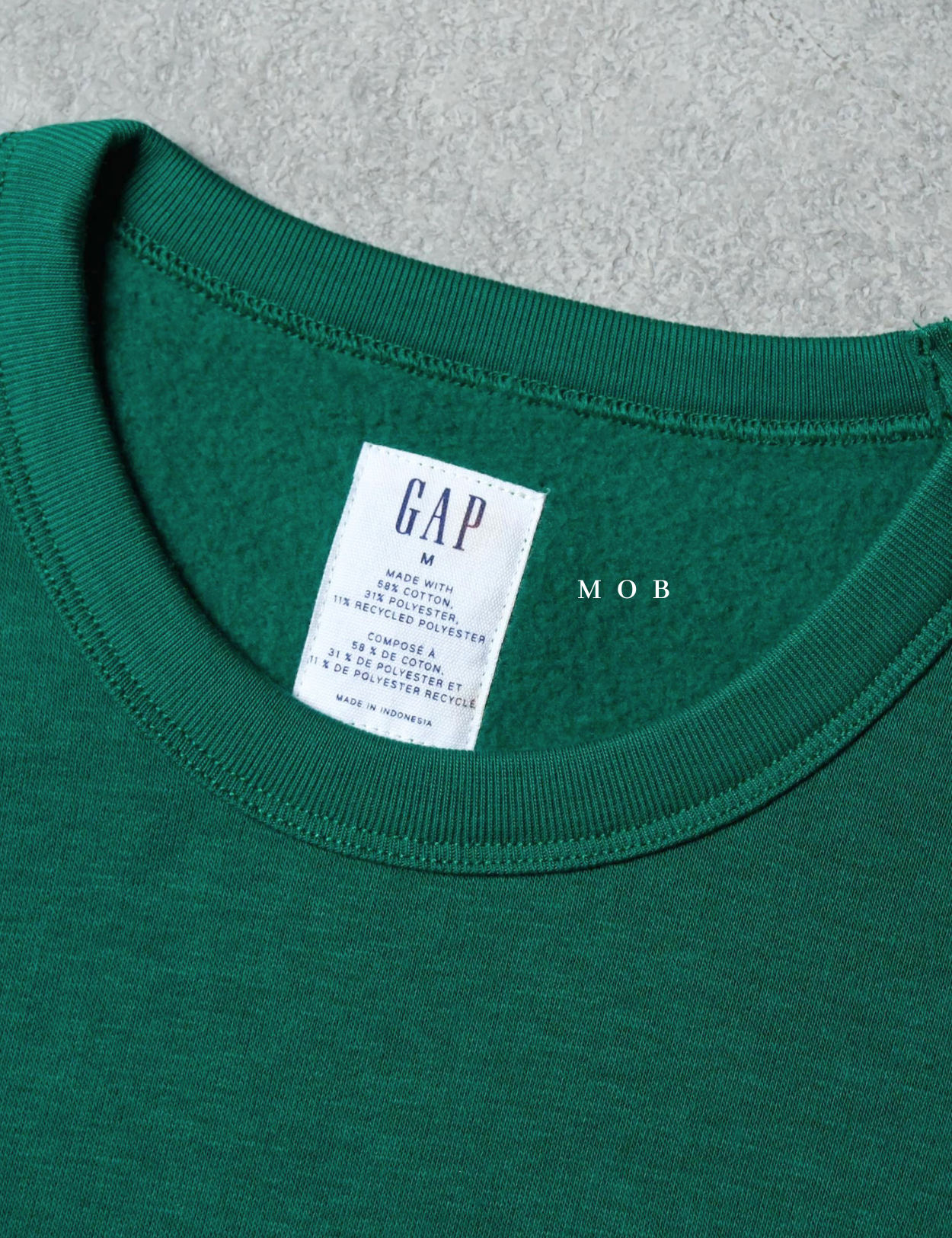 GPSW01001B Retro Logo Sweatshirt Dark Green