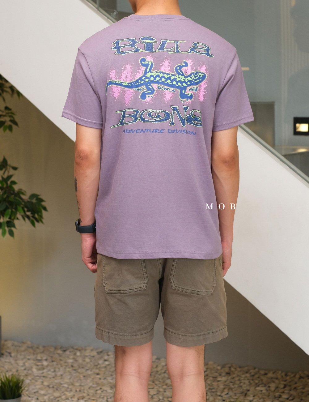 BILLSST02009 Boys Lizard Purple Ash SS Tee