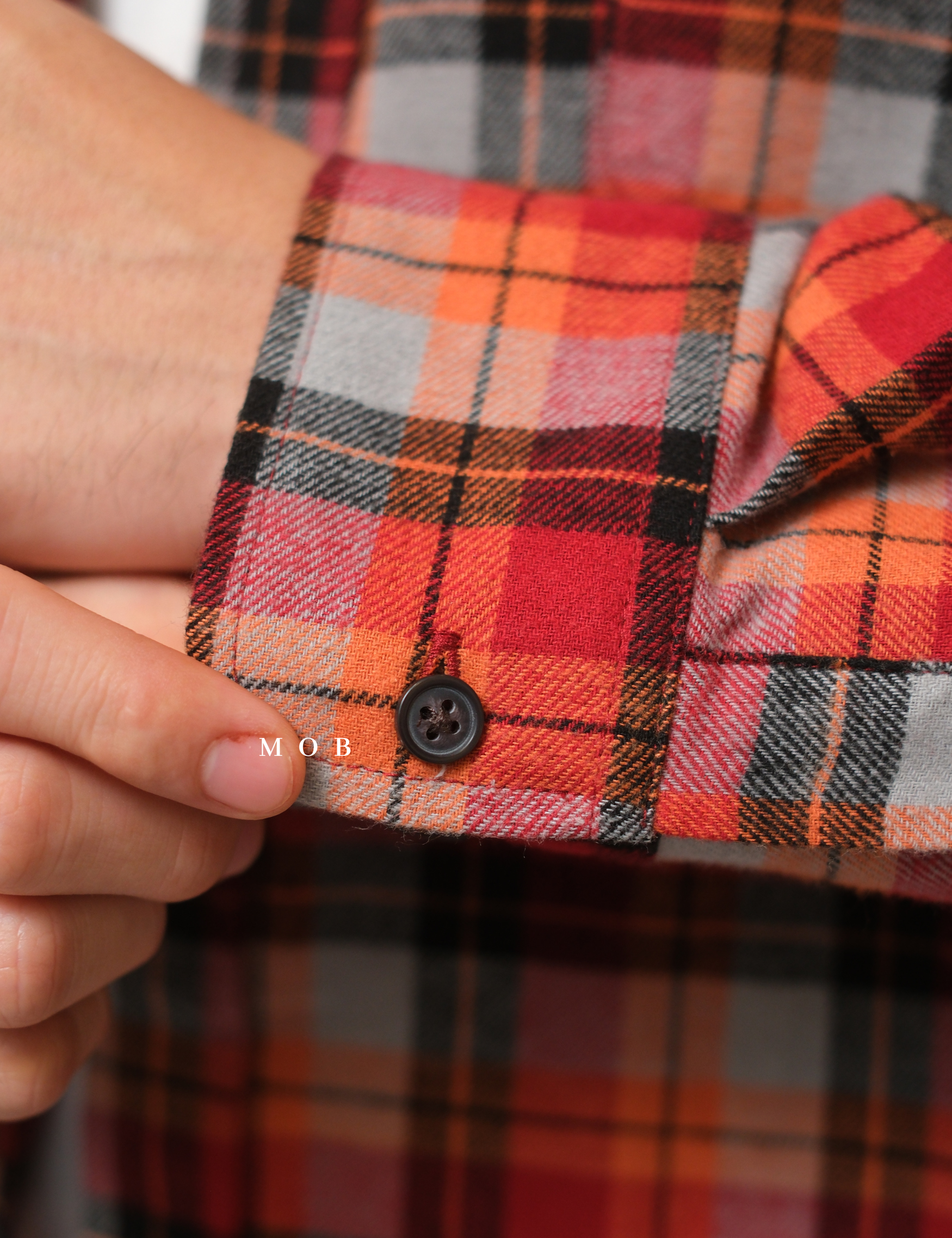 CNBLSS01002 Flannel LS Shirt Orange Plaid