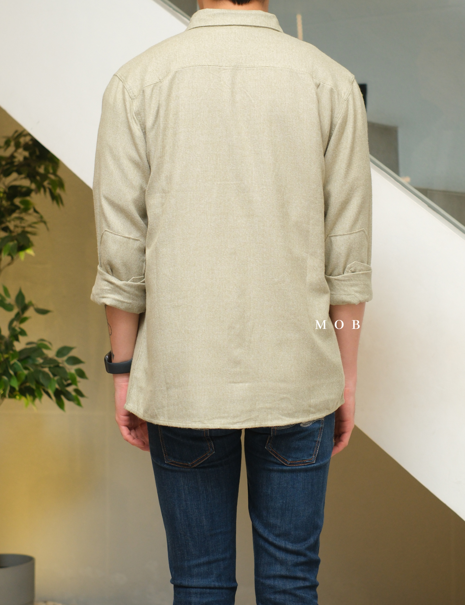 ROALSS02002A Nordsman Flannel LS Shirt Sage Green Misty