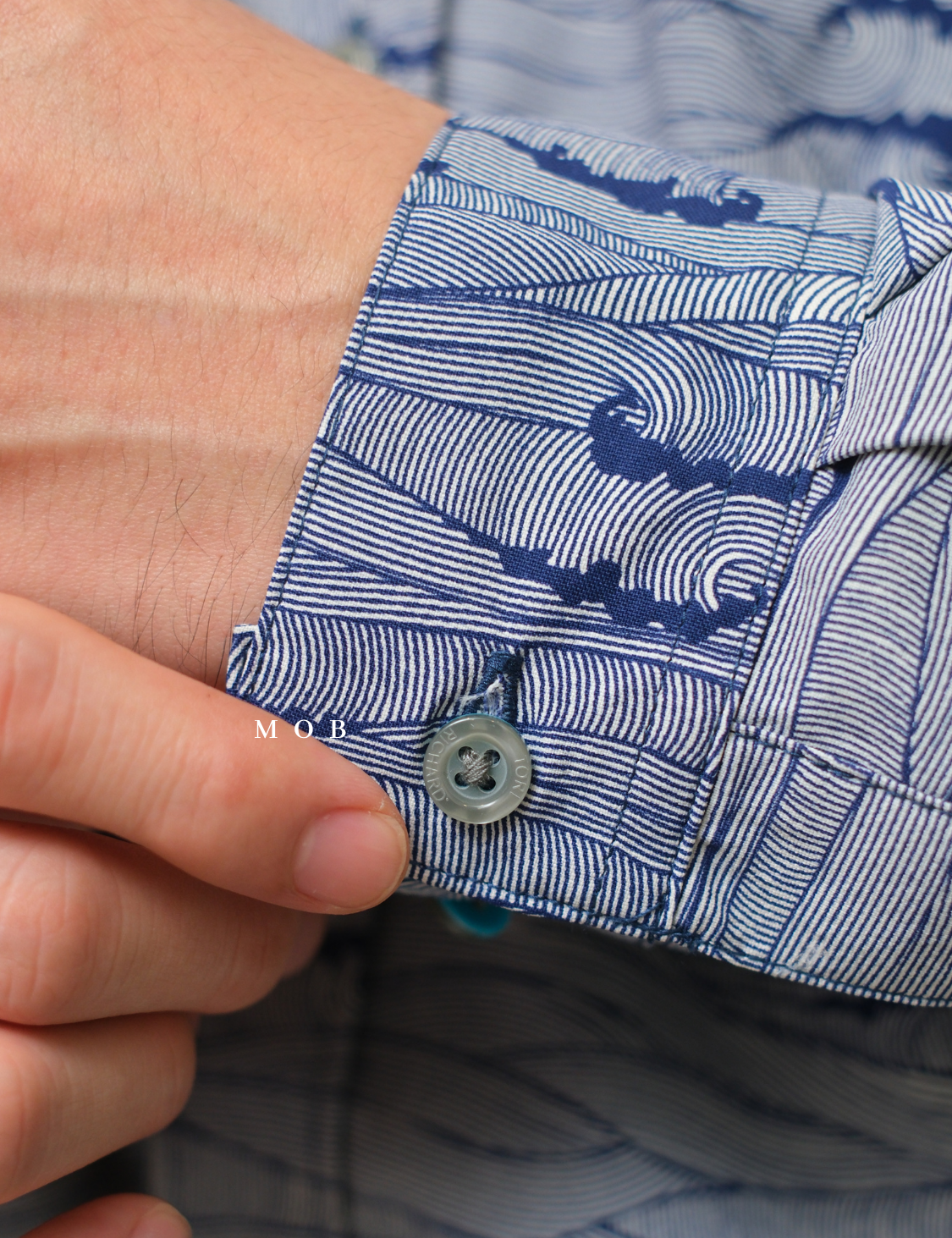 TORLSS01008 Printed LS Shirt Navy Wave