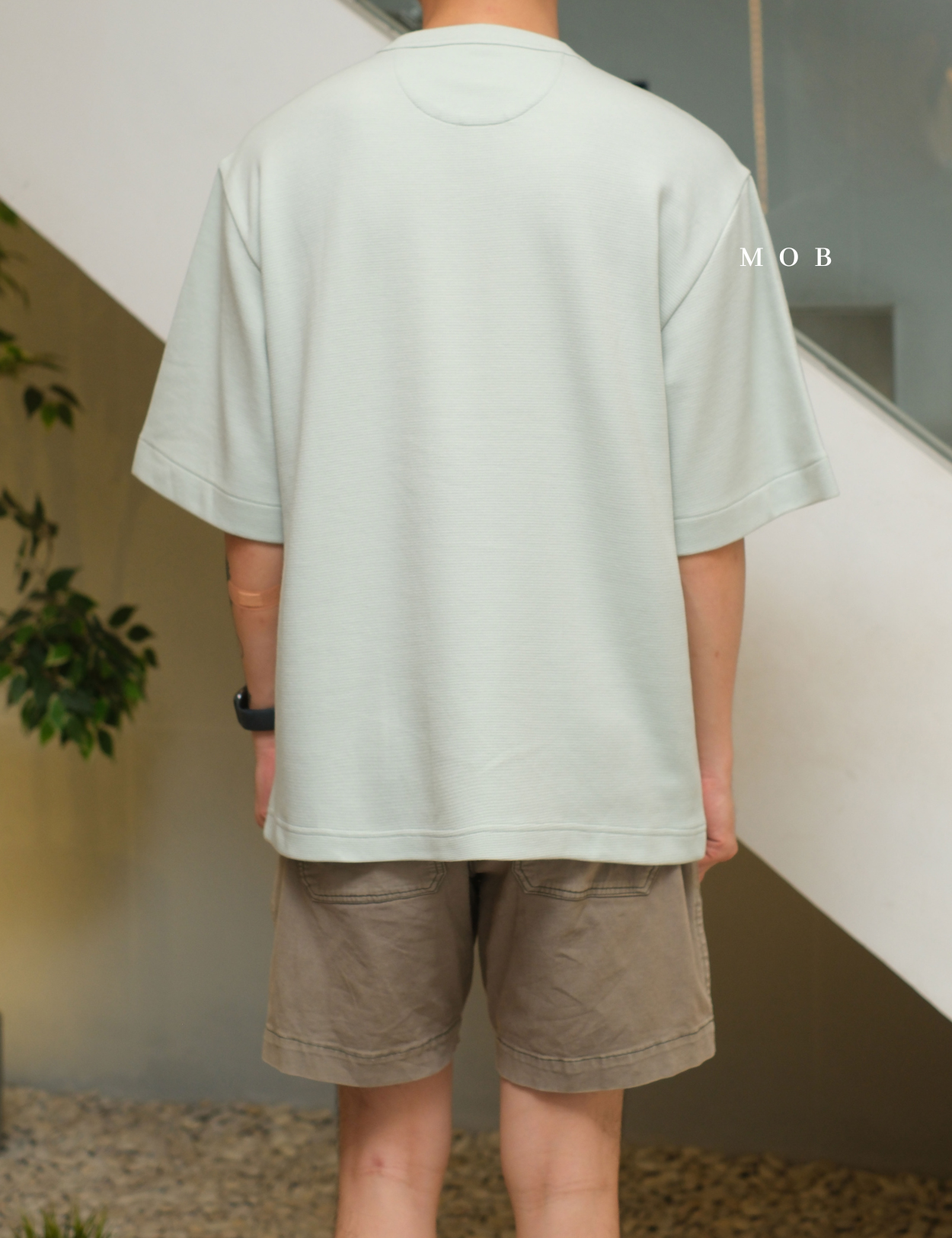 MODSST01002C Oversized Ottoman Knit Rib SS Tee Mint
