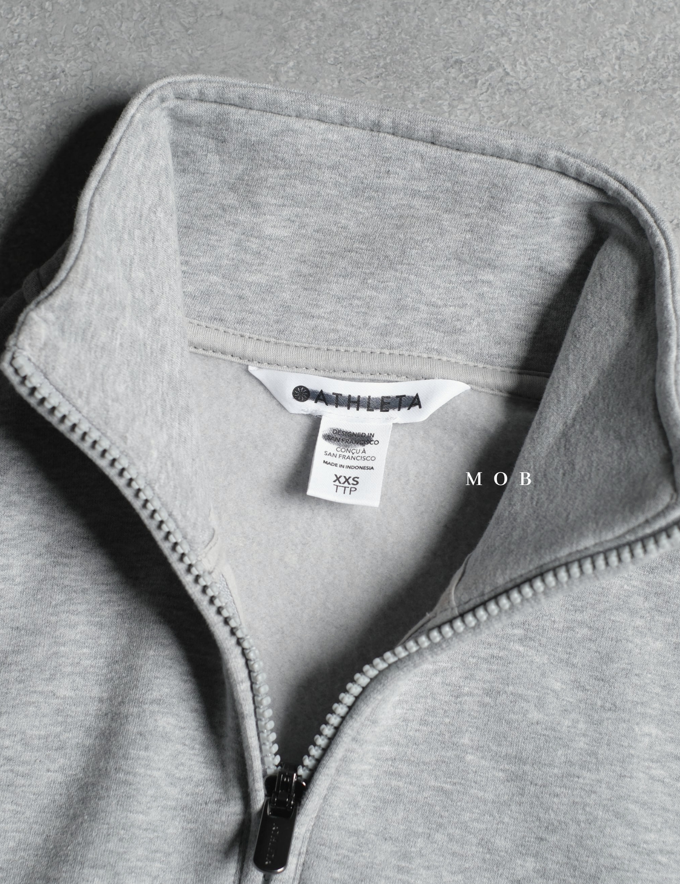 ATHSW02001A Forever Fleece 1/4 Zip Sweatshirt Grey Misty