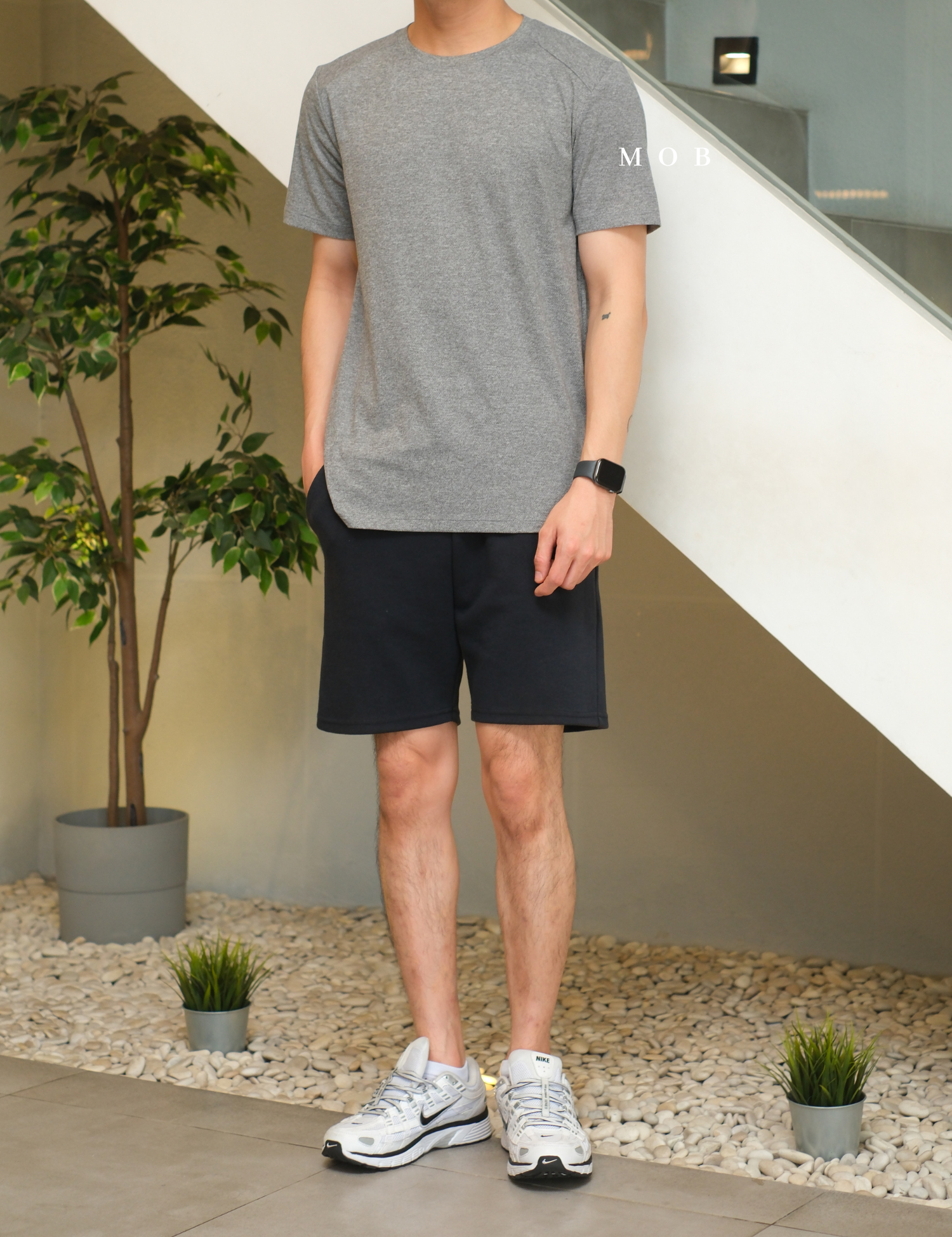 AKSST01002 Active SS Tee Grey Misty