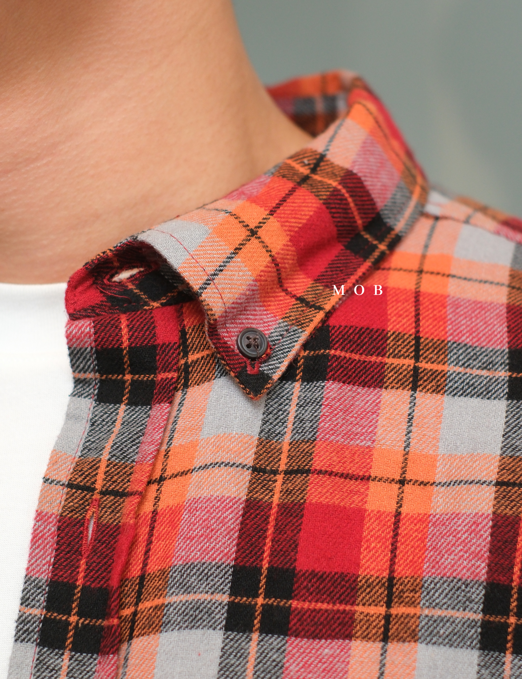 CNBLSS01002 Flannel LS Shirt Orange Plaid