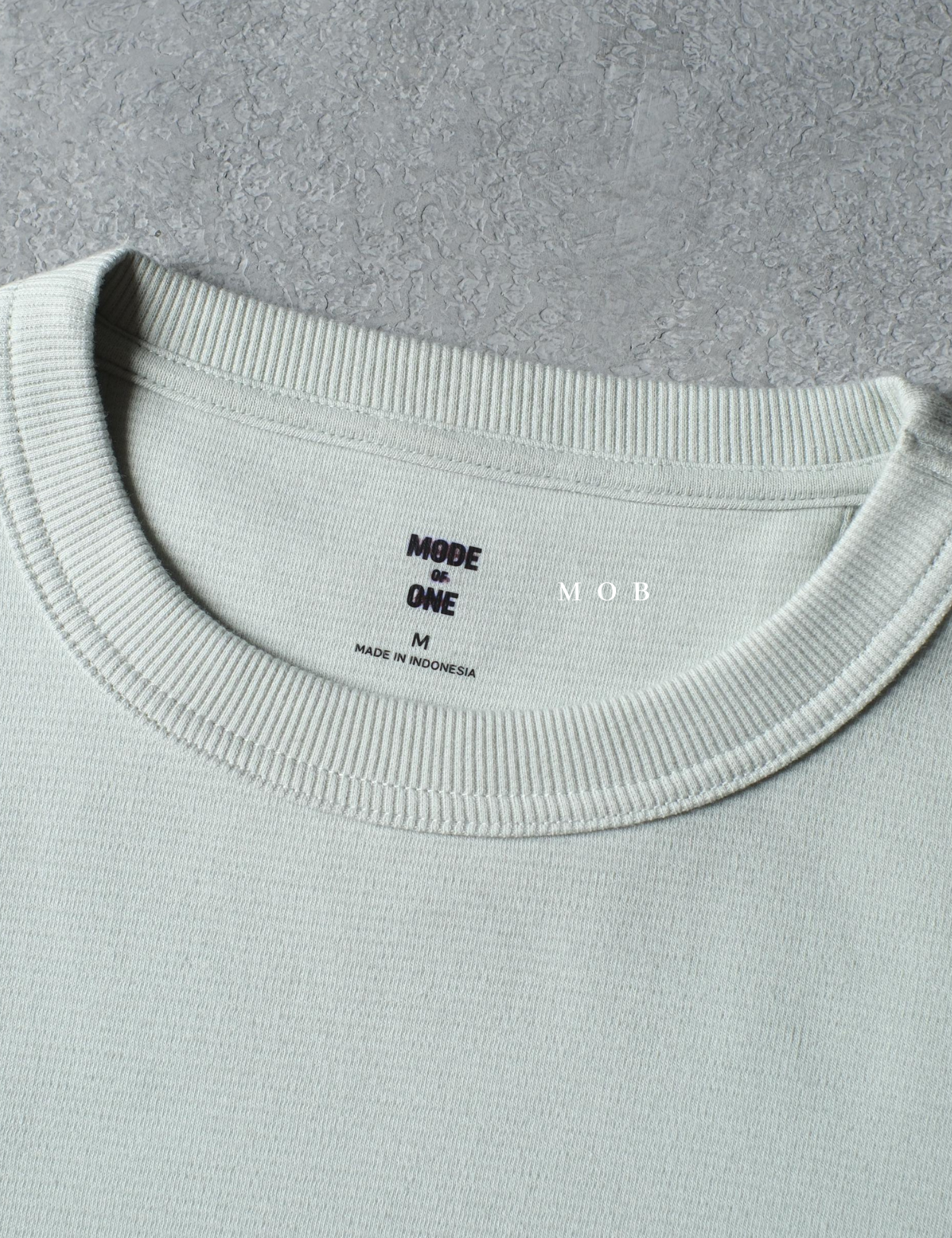 MODSST01002C Oversized Ottoman Knit Rib SS Tee Mint