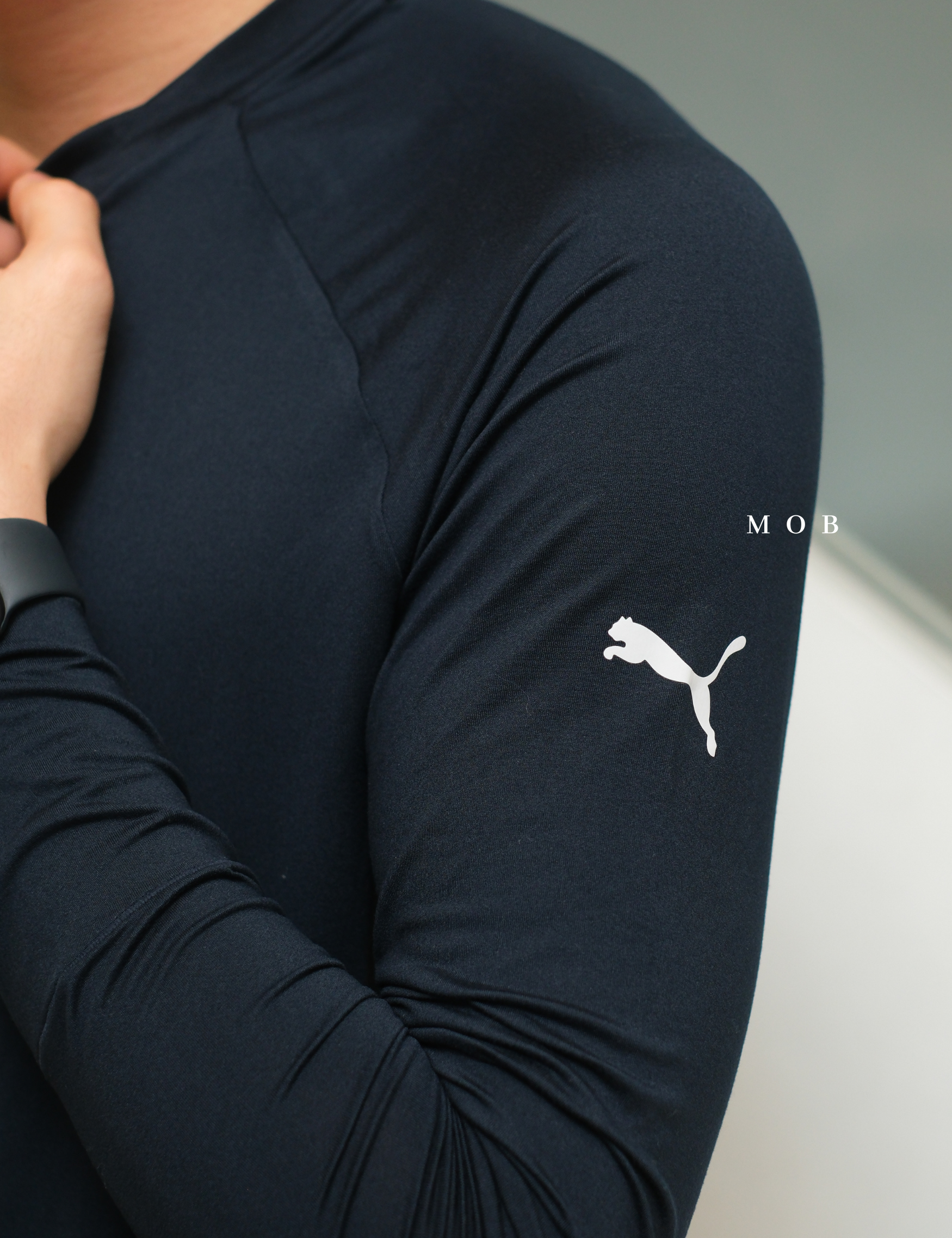 PMBL03002B Warmcell Baselayer Small Hand Logo Navy