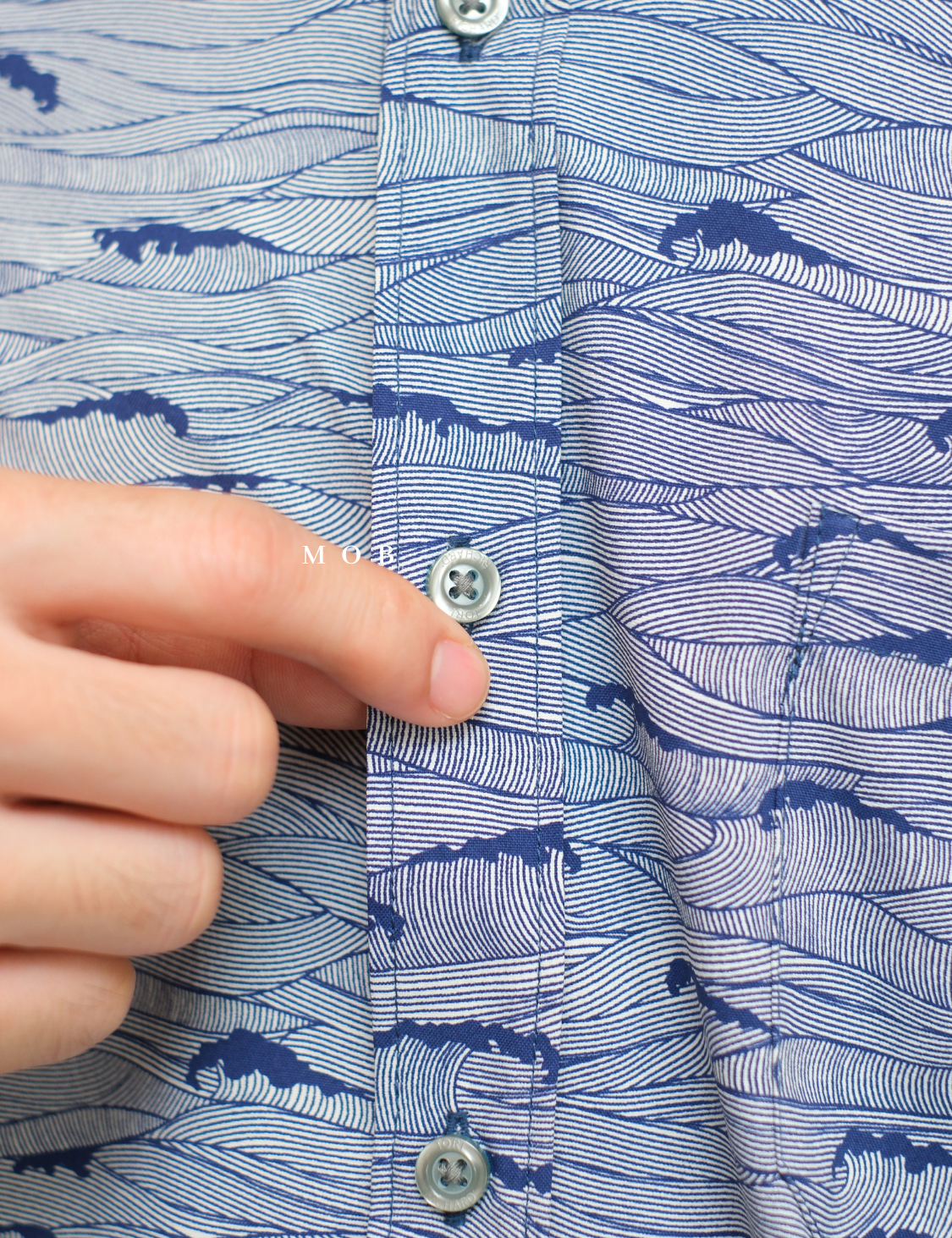 TORLSS01008 Printed LS Shirt Navy Wave