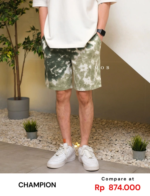Image of CHMPSR09002D Unity Dye 8" SHORTS Olive